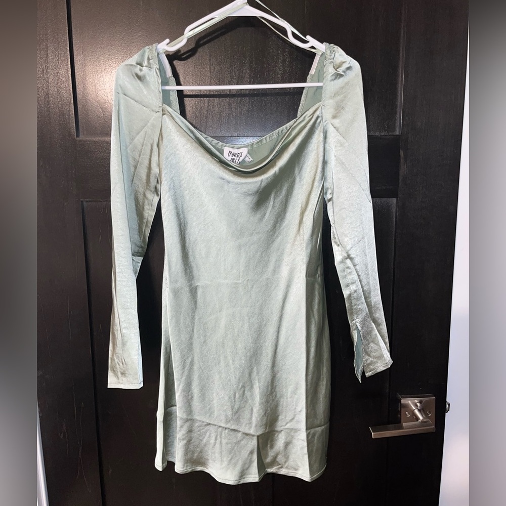 Princess Polly mini dress sage new w/ tags - Picture 2 of 4